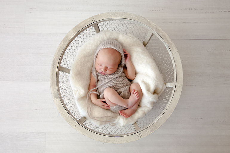 Tasteful newborn outfits for photoshoot with Vanilla Images